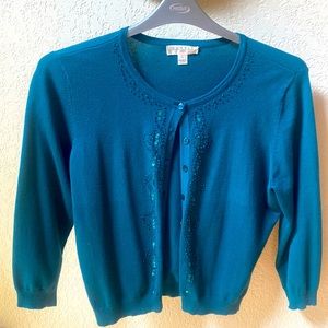 Outfit L turquoise Cardin